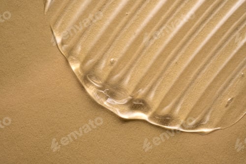 Preview: Transparent hyaluronic gel on a beige background