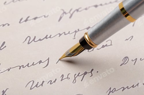 Preview: Fountain Pen on Written Page
