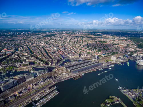 Preview: City aerial view over Amsterdam