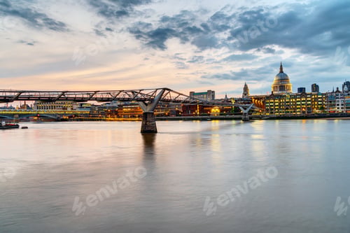 Preview: The Millennium Bridge and St. Paul's cathedral in London