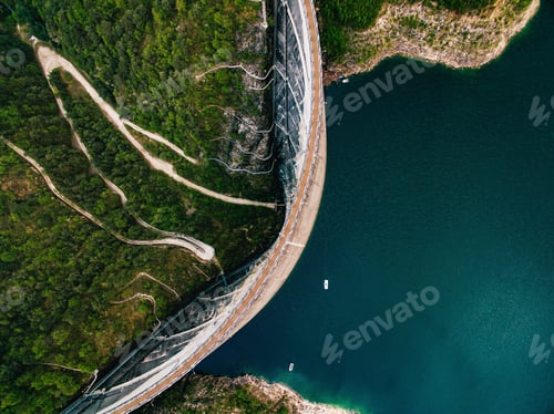 Preview: Valvestino Dam in Italy. Hydroelectric power plant.