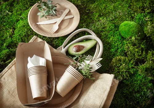Preview: Eco-friendly, stylish, disposable, convenient, beautiful recyclable tableware.