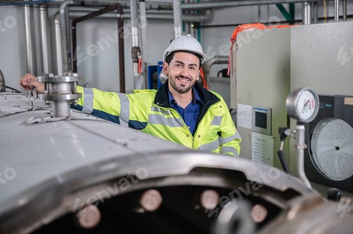Preview: professional technician engineer working to control electrical power and safety service