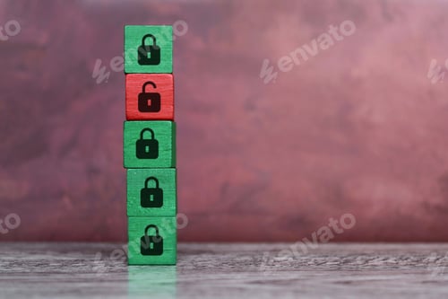 Preview: Padlock icon lock and unlock.