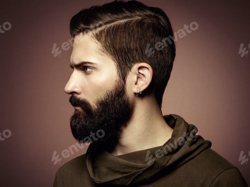 Preview: Portrait of handsome man with beard