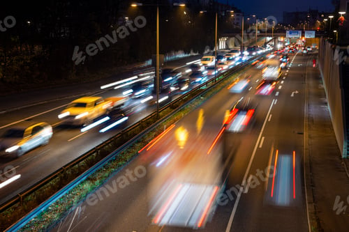 Preview: Evening rush hour traffic speeds along a German highway in the city of Munich.