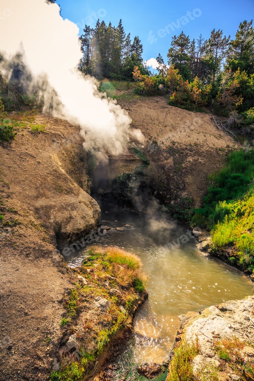 Preview: Dragon'S Mouth Spring At Yellowstone National Park, Wyoming