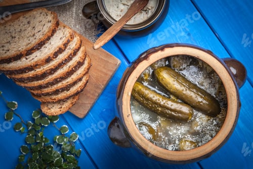 Preview: Slice of country bread with homemade lard.