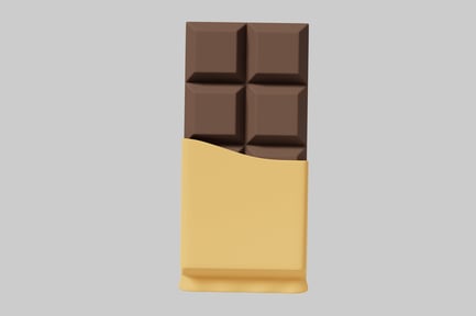 Preview: Chocolate bar with yellow wrapper