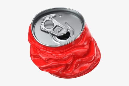 Preview: Crushed Red Can with Silver Top