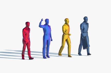Preview: Low Poly People 3D Models Vol 3