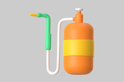 Preview: Orange cylindrical object with white tube and green tip