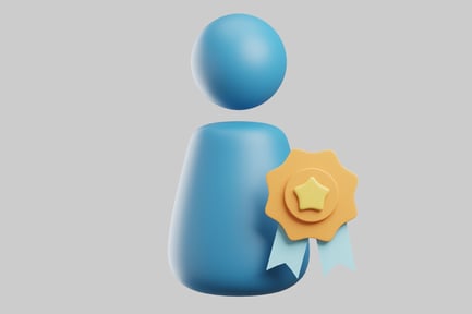 Preview: Blue figure with star award