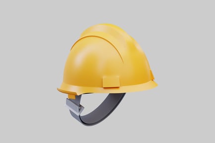 Preview: Yellow hard hat, side view