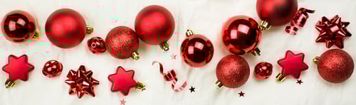 Preview: Christmas composition from Christmas toys on a light background.Christmas background.