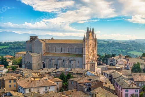 Preview: Orvieto Cathedral Aerial View and Medieval Town, Umbria