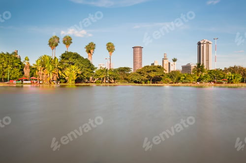 Preview: Uhuru Park Lake And Nairobi Skyline, Kenya