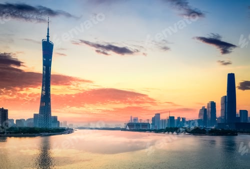 Preview: beautiful guangzhou in sunset