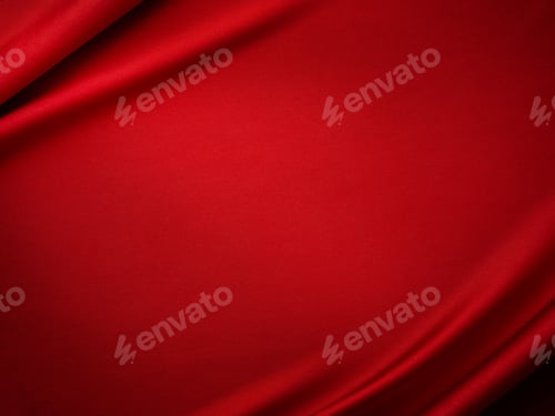 Preview: Beautiful red silk satin background. Luxury background with copy space for text, design. Flat lay