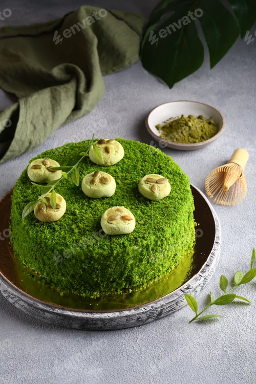 Preview: Green Cake with Matcha Tea