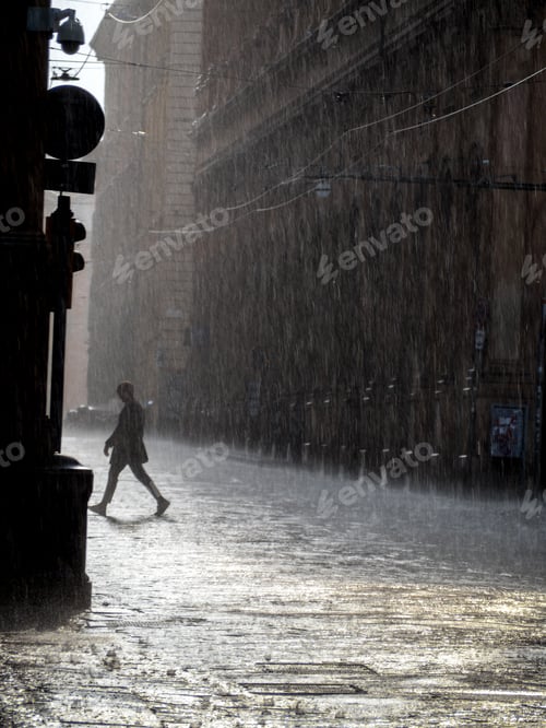 Preview: Seeking shelter during a sudden storm in the city