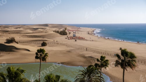 Preview: Explore the sandy shores and tranquil waters of Gran Canaria stunning Maspalomas dunes