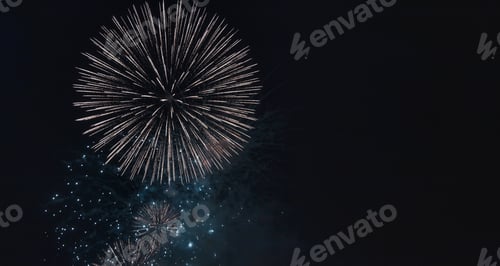 Preview: Holiday fireworks backgrounds with sparks, colored stars and bright