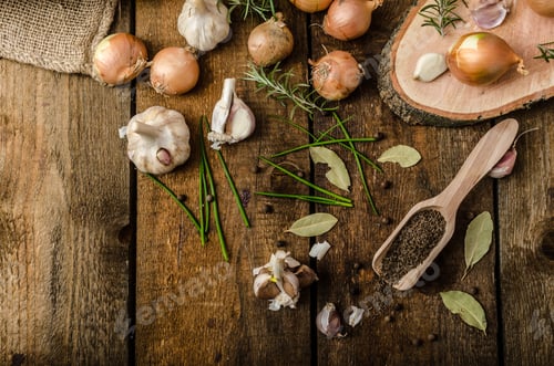 Preview: Onions, garlic and herbs bio from the garden
