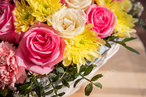 Preview: wedding bouquet. Fresh, lush bouquet of colorful flowers.Beautiful flowers for valentines and