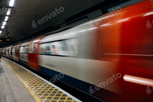 Preview: Subway train in rapid motion