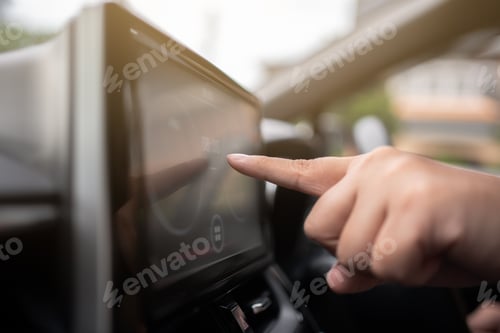 Preview: Driver touch car touchscreen to access application for automotive device