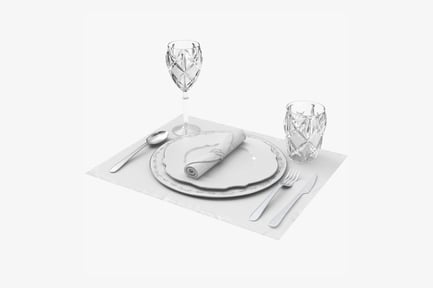 Preview: Elegant Table Setting with Crystal Glassware
