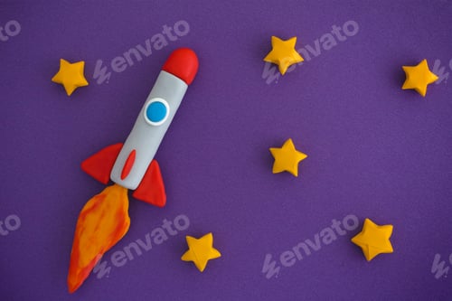 Preview: Space Rocket Flying For New Ideas Through The Stars