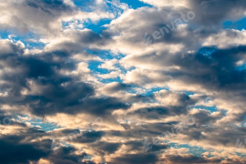 Preview: colorful dramatic sky with cloud at sunset