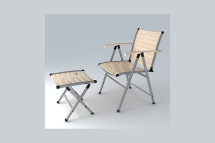 Preview: Folding chair and slatted stool