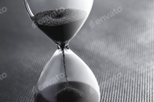 Preview: Hourglass on dark background