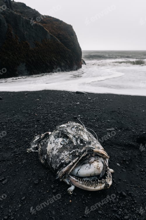 Preview: A dead creature on the coast in Iceland.