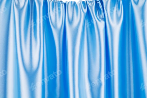 Preview: Light Blue Silk Fabric Texture Background