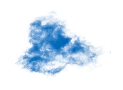 Preview: Blue smoke on a white background