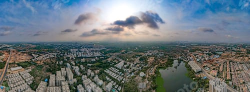 Preview: Aerial panoramic view of the Hyderabad in Telangana state
