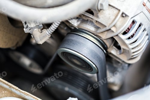Preview: The car engine, engine compartment, Car Engine background