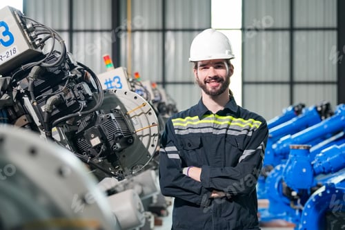 Preview: Robotic Arm modern industrial technology. Industrial robots production