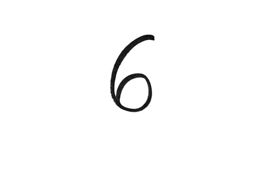Preview: marker number isolated mark hand draw