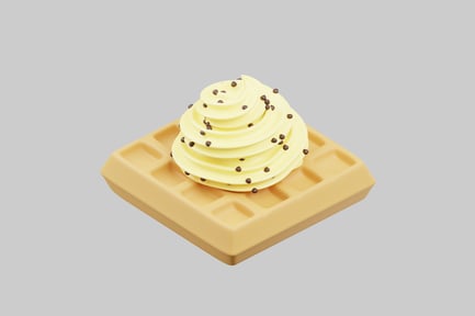 Aperçu: Gaufre croustillante avec garniture à la crème