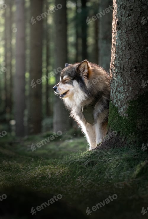 Preview: Portrait of a young Finnish Lapphund dog