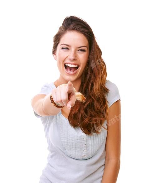 Preview: Youre awesome. Cropped shot of an attractive young woman isolated on white.