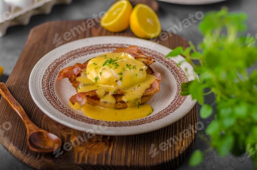 Preview: Eggs benedict with bacon
