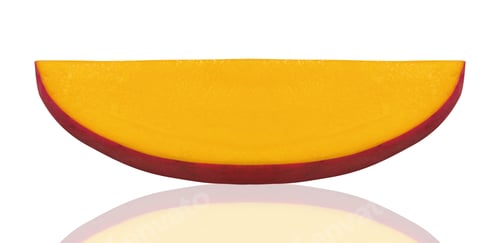 Preview: cut mango fruit isolated on white