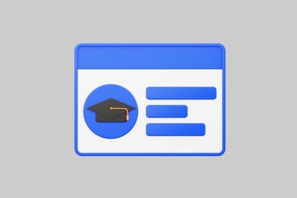 Preview: Education card with graduation cap