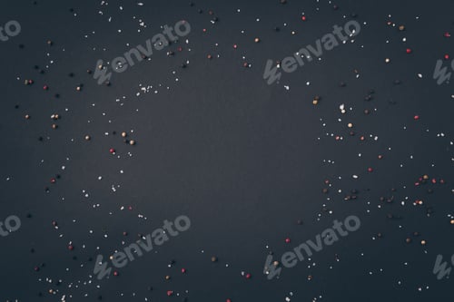 Preview: top view of scattered pepper on gray surface